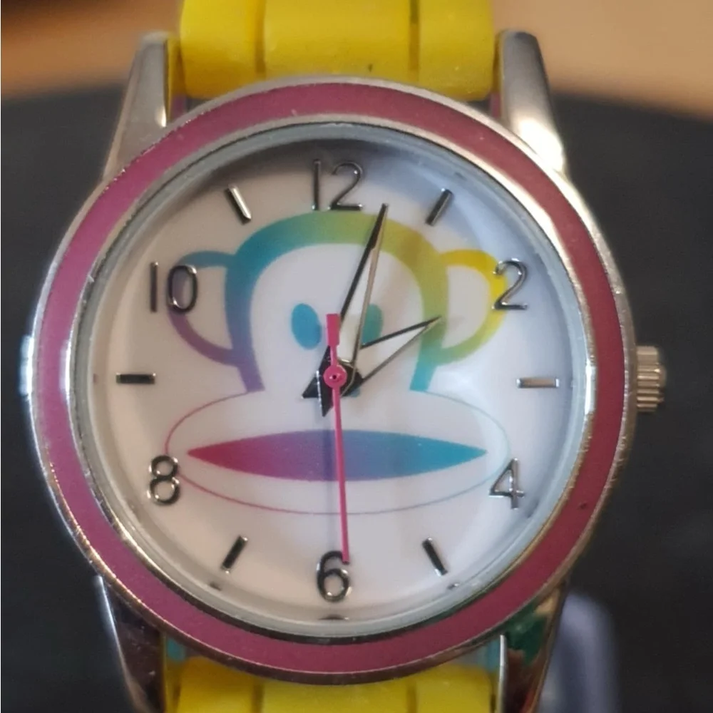 Vintage Paul Frank Paul012 Rainbow Sparkle Silicone Women's Watch - Picture 1 of 4